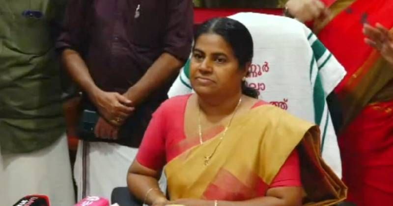 കണ്ണൂര്‍ ജില്ലാ പഞ്ചായത്ത് അധ്യക്ഷയായി സി പി എമ്മിലെ അഡ്വ. കെ രത്നകുമാരിയെ തിരഞ്ഞെടുത്തു