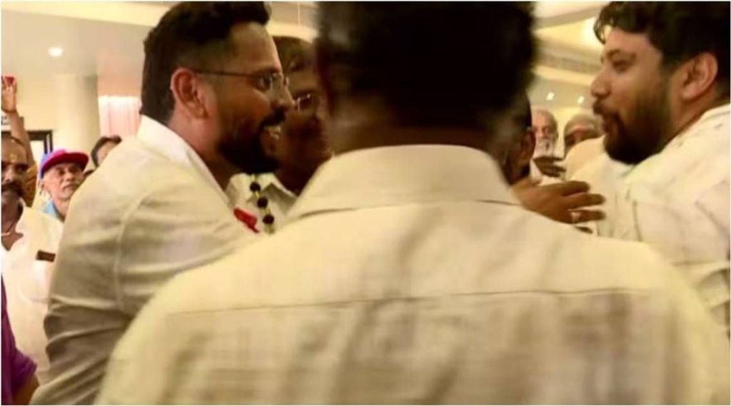 പി. സരിന്റെ ഹസ്തദാനം നിരസിച്ച്‌ രാഹുലും ഷാഫിയും