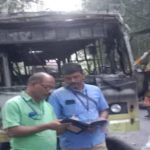 പമ്പയിൽ കെഎസ്ആർടിസി ബസിന് തീപിടിച്ചു; ആളപായമില്ല