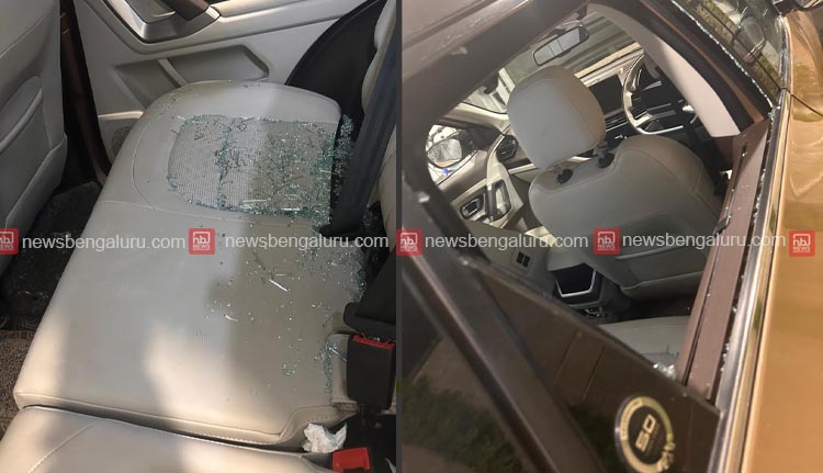 കാറിൽ സഞ്ചരിച്ച മലയാളി കുടുംബത്തിന് നേരേ ആക്രമണം