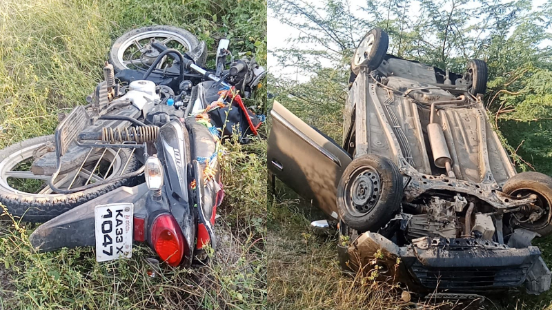 കാർ ബൈക്കുമായി കൂട്ടിയിടിച്ച് രണ്ട് മരണം