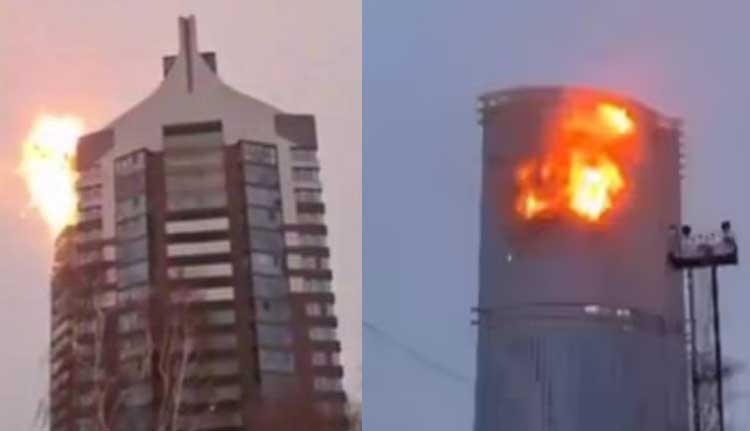 റഷ്യയിൽ കെട്ടിടങ്ങൾക്ക് നേരെ ആക്രമണം; 9/11 ആക്രമണത്തിന് സമാനം, പിന്നിൽ യുക്രൈനെന്ന് റഷ്യ