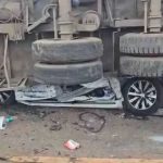 ബെംഗളൂരുവില് കാറിന് മുകളിലേക്ക് കണ്ടെയ്നര് ലോറി മറിഞ്ഞ് അപകടം; ആറ് പേർക്ക് ദാരുണാന്ത്യം