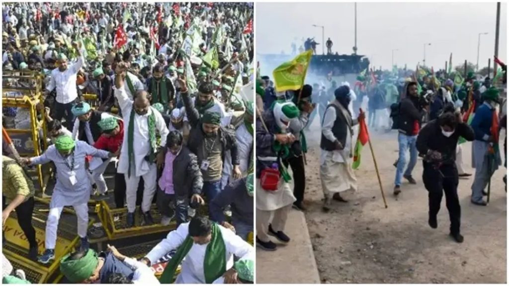 ‘ഡൽഹി ചലോ’ മാര്‍ച്ചില്‍ സംഘര്‍ഷം; 9 പേര്‍ക്ക് പരുക്ക്