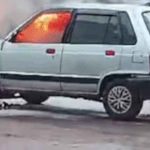 വടകരയില്‍ ഓടിക്കൊണ്ടിരുന്ന കാറിന് തീപിടിച്ചു; ഡ്രൈവര്‍ രക്ഷപ്പെട്ടത് തലനാരിഴക്ക്