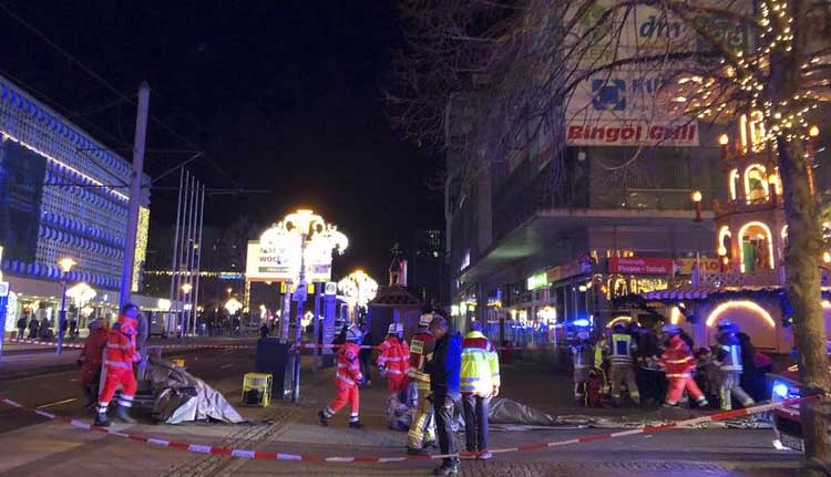 ഭീകരാക്രമണമെന്ന് സംശയം; ജർമനിയിൽ ക്രിസ്മസ് ചന്തയിലേക്ക് കാർ ഇടിച്ചുകയറി രണ്ട് മരണം, 60 പേർക്ക് പരുക്ക്