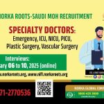 നോര്‍ക്ക-സൗദി റിക്രൂട്ട്‌മെന്റ്; സ്‌പെഷ്യാലിറ്റി ഡോക്ടര്‍മാരുടെ ഒഴിവുകള്‍, ഡിസംബര്‍ 30 നകം അപേക്ഷിക്കാം