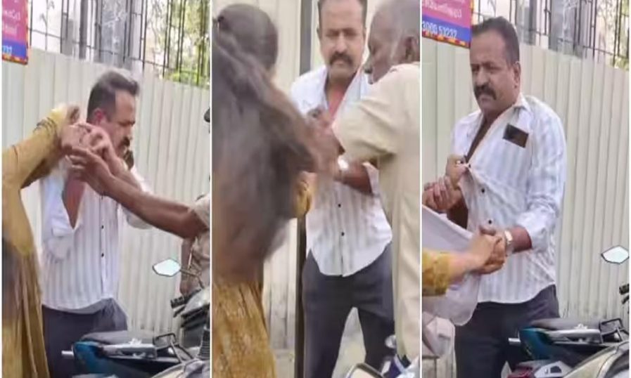 തനിച്ച് വീട്ടിലേക്ക് വരാൻ ആവശ്യപ്പെട്ടു; ജയിലറെ നടുറോഡിൽവെച്ച് ചെരുപ്പൂരി തല്ലി പെൺകുട്ടി