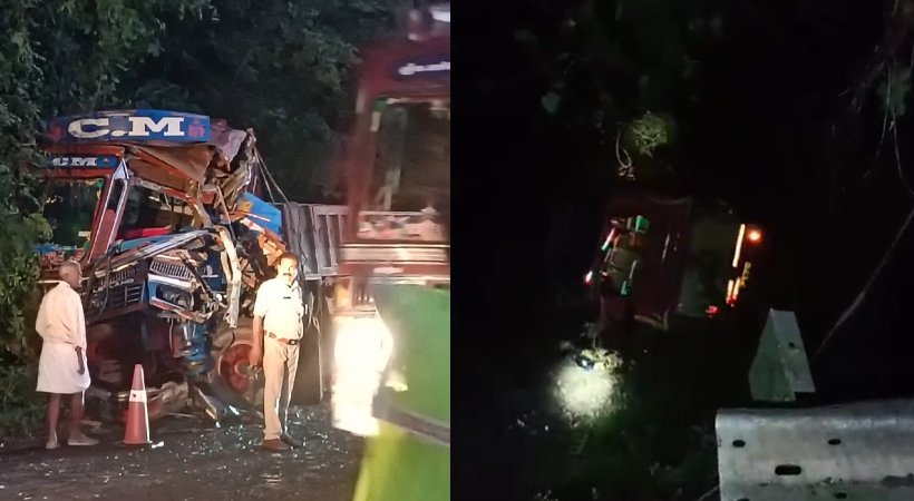 അയ്യപ്പഭക്തര് സഞ്ചരിച്ച ബസ് ലോറിയുമായി കൂട്ടിയിടിച്ച് അപകടം; ഒരു മരണം