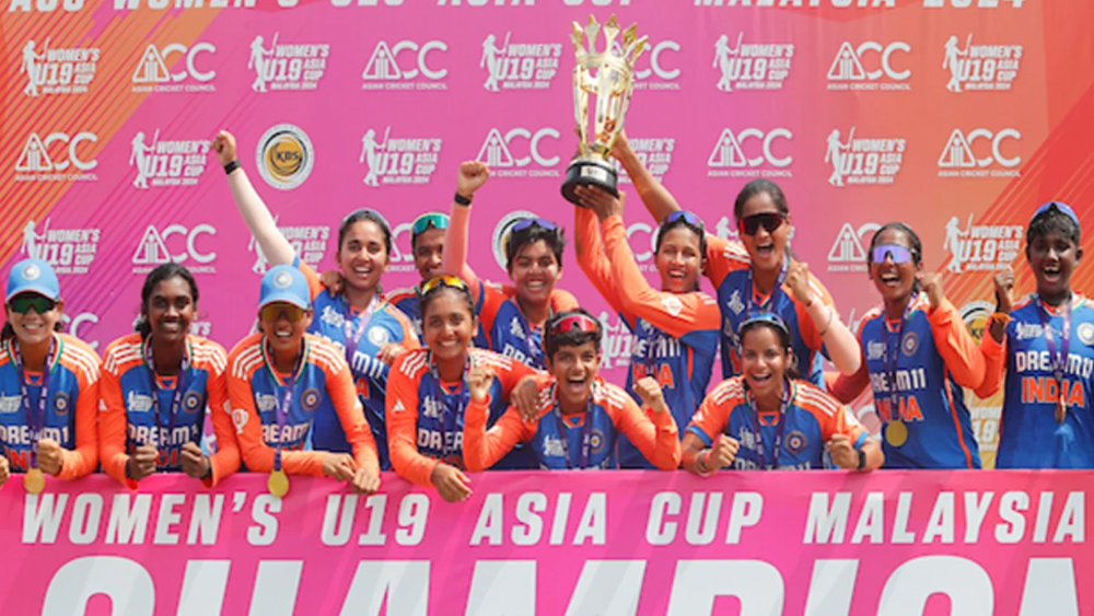 ആദ്യ അണ്ടർ-19 വനിതാ ഏഷ്യാകപ്പിൽ കിരീടം നേടി ഇന്ത്യ