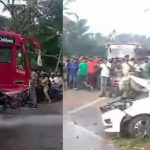 മട്ടന്നൂരിൽ കാറും സ്വകാര്യ ബസും കൂട്ടിയിടിച്ച് അപകടം; 2 പേർ മരിച്ചു