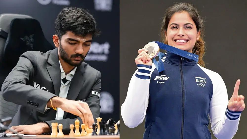 മനു ഭാക്കറും ഡി ഗുകേഷും ഉള്പ്പെടെ 4 താരങ്ങള്ക്ക് ഖേല്രത്ന