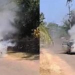 ഓടിക്കൊണ്ടിരുന്ന കാറിന് തീ പിടിച്ചു; പൂര്‍ണമായും കത്തിനശിച്ചു