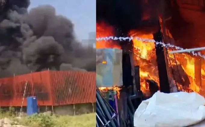 കാക്കനാട് ആക്രിക്കടയില്‍ വൻ തീപിടിത്തം