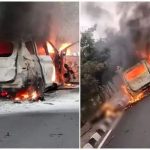 ഓടിക്കൊണ്ടിരിക്കെ കാറിന് തീ പിടിച്ചു; യുവാവും യുവതിയും വെന്തുമരിച്ചു