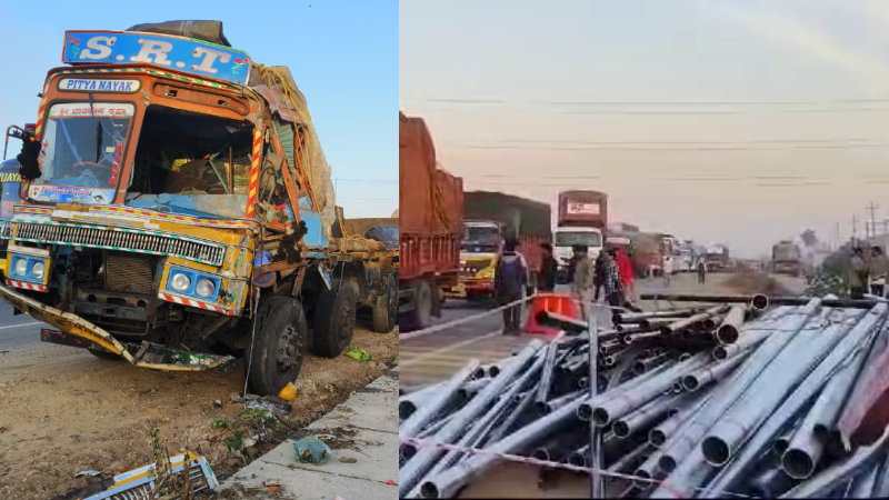 ഇരുമ്പ് പൈപ്പുമായി പോയ ലോറി മറിഞ്ഞു; ബെംഗളൂരു – നെലമംഗല റൂട്ടിൽ ഗതാഗതം തടസപ്പെട്ടു