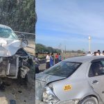 കാറുകൾ തമ്മിൽ കൂട്ടിയിടിച്ച് അപകടം; പത്ത് പേർക്ക് പരുക്ക്