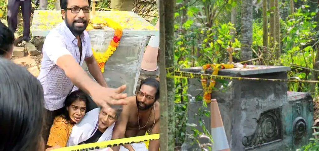 ഗോപൻ സമാധിക്ക് മുന്നില്‍ പ്രതിഷേധം; കല്ലറ തുറക്കാൻ അനുവദിക്കില്ലെന്ന് കുടുംബം
