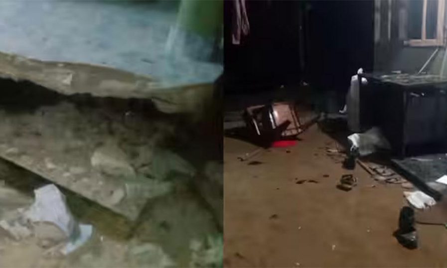 ചേന്ദമംഗലം കൂട്ടക്കൊല; പ്രതിയുടെ വീട് നാട്ടുകാര്‍ അടിച്ചു തകര്‍ത്തു