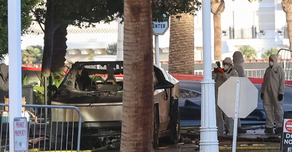 ട്രംപിന്റെ ഹോട്ടലിന് പുറത്ത് ടെസ്‌ല സൈബർട്രക്ക് പൊട്ടിത്തെറിച്ച് ഒരാൾ മരിച്ചു, 7 പേർക്ക് പരുക്ക്