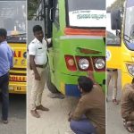 അനാവശ്യമായി ഹോൺ മുഴക്കി; ബസ് ഡ്രൈവർക്ക് അതേ രീതിയിലുള്ള ശിക്ഷ നൽകി ട്രാഫിക് പോലീസ്