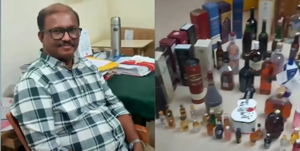 ബസ് പെർമിറ്റ് പുതുക്കാൻ കാശും കുപ്പിയും; ആർ.ടി.ഒയും 2 ഇടനിലക്കാരും അറസ്റ്റിൽ