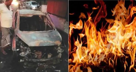 പെരുമ്പാവൂരില്‍ ഓടിക്കൊണ്ടിരുന്ന കാറിന് തീ പിടിച്ചു