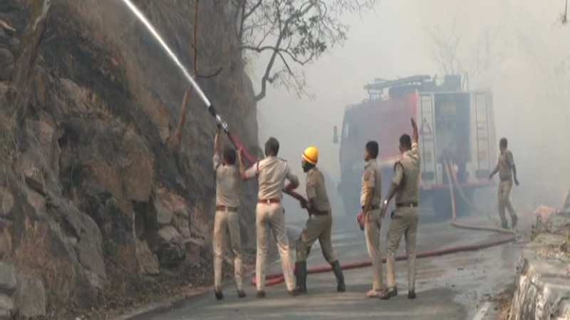 ചാമുണ്ഡി ഹിൽസിൽ വീണ്ടും തീപിടുത്തം