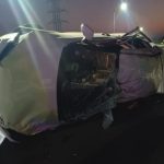 കാർ നിയന്ത്രണം വിട്ട് റോഡിൽ മറിഞ്ഞ് അപകടം; ഒരു മരണം, അഞ്ച് പേർക്ക് പരുക്ക്