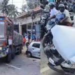 ഗൂഗിള്‍ മാപ്പ് ചതിച്ചു; ലോറി നിയന്ത്രണം വിട്ട് കാറിലേക്ക് ഇടിച്ചു കയറി അപകടം