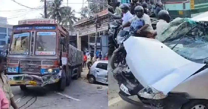 ഗൂഗിള്‍ മാപ്പ് ചതിച്ചു; ലോറി നിയന്ത്രണം വിട്ട് കാറിലേക്ക് ഇടിച്ചു കയറി അപകടം