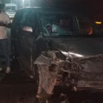 നടൻ രാജ് സൂര്യ സഞ്ചരിച്ച കാർ ട്രക്കുമായി കൂട്ടിയിടിച്ച് അപകടം