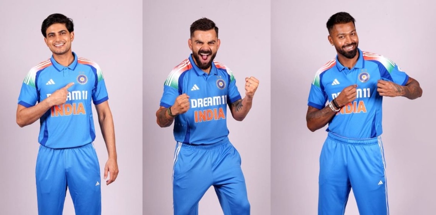 ചാമ്പ്യൻസ് ട്രോഫി; ടീമിന്റെ പുതിയ ജേഴ്സി അവതരിപ്പിച്ച് ടീം ഇന്ത്യ