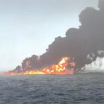 ബ്രിട്ടൻ തീരത്ത് എണ്ണ ടാങ്കറും ചരക്ക് കപ്പലും കൂട്ടിയിടിച്ചു; വൻ തീപിടിത്തം, 32 പേർക്ക് പരുക്ക്