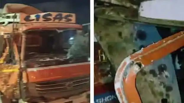 തൃശൂരില്‍ ലോറികള്‍ കൂട്ടിയിടിച്ച്‌ അപകടം; ക്ലീനര്‍ മരിച്ചു