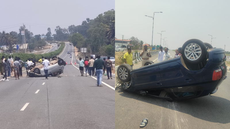 കാറുകൾ കൂട്ടിയിടിച്ച് അപകടം; ഒരു മരണം, മൂന്ന് പേർക്ക് പരുക്ക്