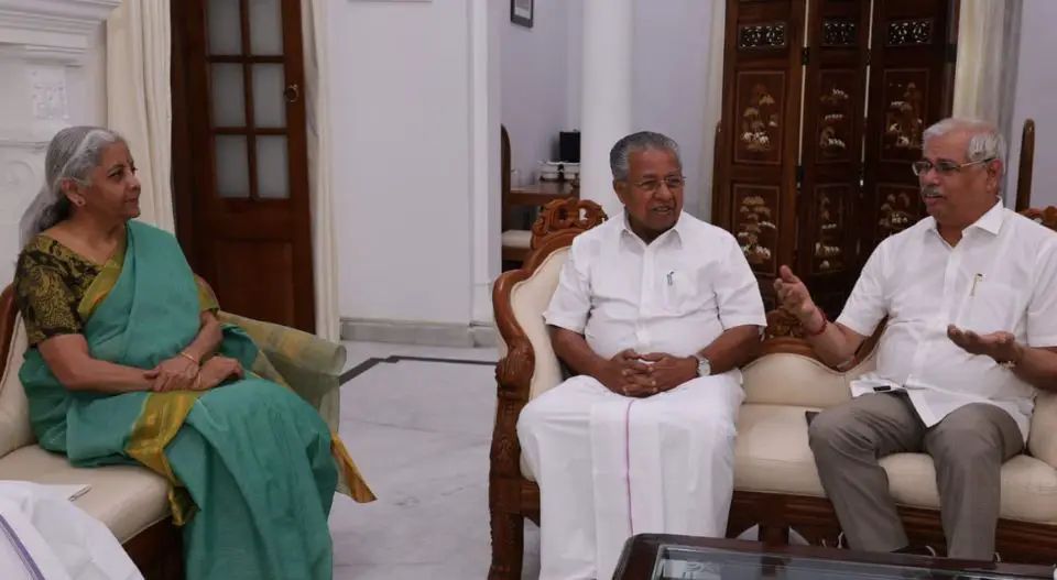 മുഖ്യമന്ത്രി കേന്ദ്ര ധനമന്ത്രി നിര്മ്മല സീതാരാമനുമായി കൂടിക്കാഴ്ച നടത്തി