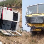 ട്രാവലർ വാൻ ടിപ്പർ ലോറിയുമായി കൂട്ടിയിടിച്ച് അപകടം; മൂന്ന് പേർ മരിച്ചു