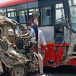 കെഎസ്ആര്‍ടിസി ബസും ചരക്ക് വാഹനവും കൂട്ടിയിടിച്ച് അപകടം: രണ്ട് പേര്‍ മരിച്ചു