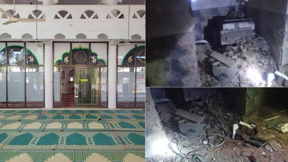 പള്ളിയിൽ ജലാറ്റിൻ സ്റ്റിക്ക് പൊട്ടിത്തെറിച്ച് സ്ഫോടനം; രണ്ട് പേർ പിടിയിൽ