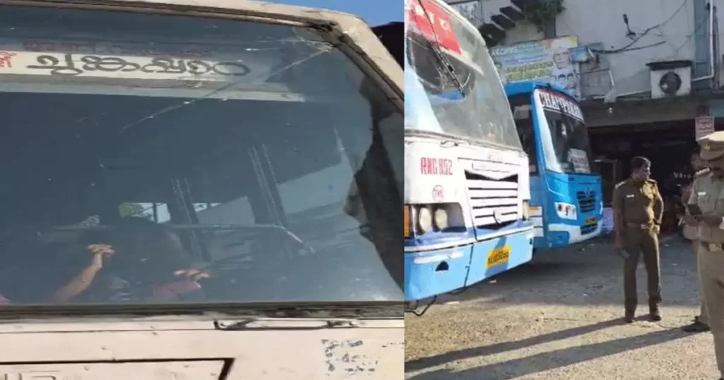 മുന്‍ഭാഗത്തെ ഗ്ലാസ് പൊട്ടിയ നിലയില്‍ യാത്രക്കാരുമായി സര്‍വീസ്; കെഎസ്ആര്‍ടിസി ബസിന് പിഴയിട്ട് എംവിഡി