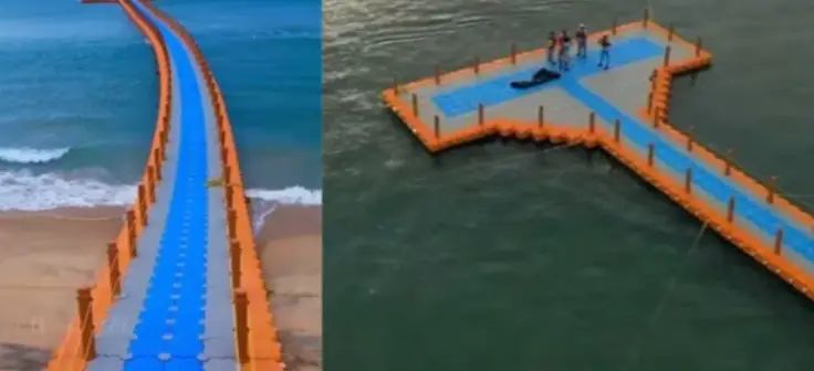 ശക്തമായ കടല്‍ ക്ഷോഭം; വര്‍ക്കലയിലെ ഫ്ലോട്ടിങ് ബ്രിഡ്ജ് തകര്‍ന്നു