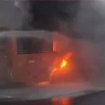 കെഎസ്‌ആർടിസി സ്വിഫ്റ്റ് ബസിന് തീപിടിച്ചു; ആളപായമില്ല