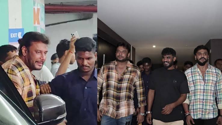 രേണുകസ്വാമി കൊലക്കേസ്; പ്രധാന സാക്ഷിക്കൊപ്പം സിനിമ കണ്ട് നടൻ ദർശൻ