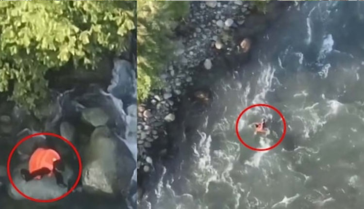 തെരച്ചിൽ നടക്കുന്നതിനിടെ രക്ഷപ്പെടാനായി നദിയിലേക്ക് ചാടി;  കശ്‌മീരിൽ ഭീകരർക്ക് ഭക്ഷണവും സഹായവും നൽകിയ യുവാവ് മുങ്ങിമരിച്ചു