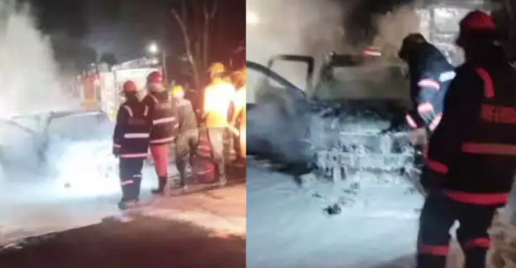 ലക്കിടിയില് നിര്ത്തിയിട്ട കാര് കത്തിനശിച്ചു