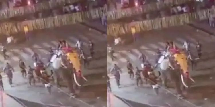 തൃശൂര് പൂരത്തിനിടെ ആന വിരണ്ടോടി; 42 പേര്ക്ക് പരുക്ക്