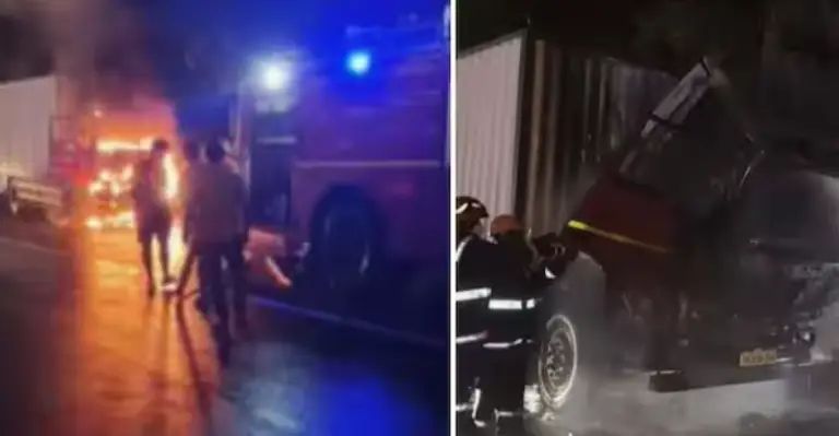 കൊച്ചിയില്‍ ഓടിക്കൊണ്ടിരുന്ന ട്രക്കിന് തീ പിടിച്ചു