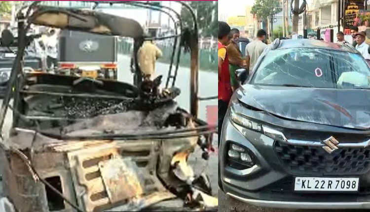 തിരുവനന്തപുരത്ത് 19കാരൻ ഓടിച്ച കാർ ഓട്ടോയിലും ബൈക്കിലും ഇടിച്ചു തീപിടുത്തം; ഒരാൾ വെന്ത് മരിച്ചു