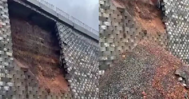 മലപ്പുറം കൂരിയാട് ദേശീയപാത വീണ്ടും തകര്‍ന്നു